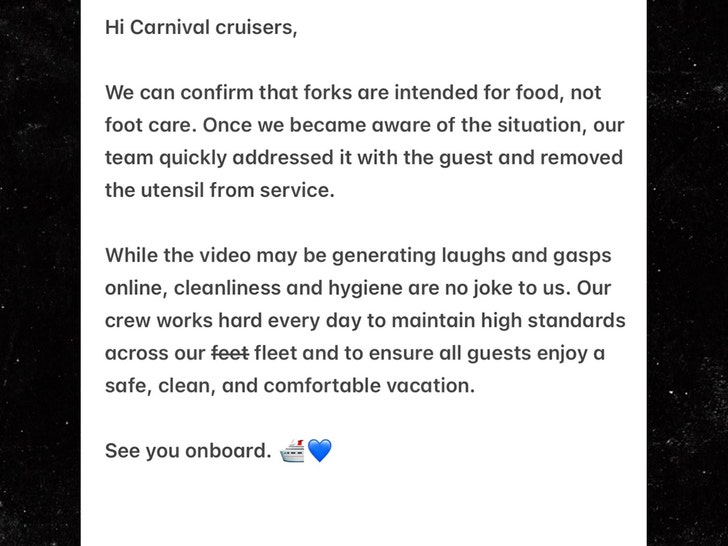 carnival cruise statement instagram