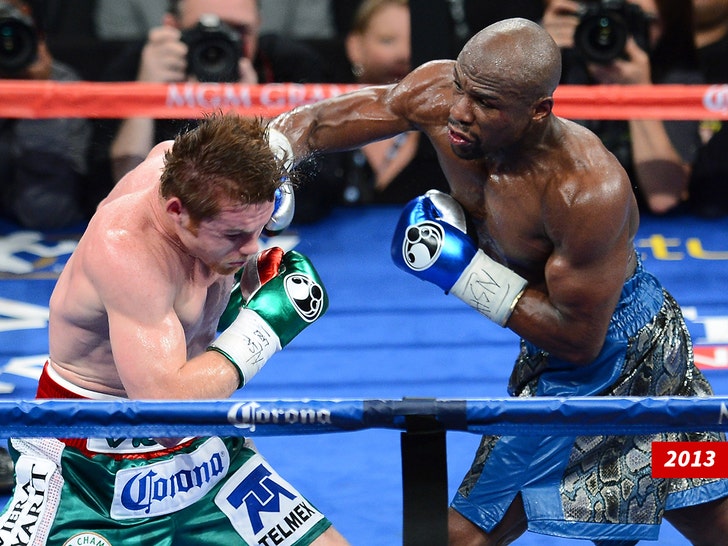 Mayweather and Canelo seen at NBA together amid talk of £1bn
