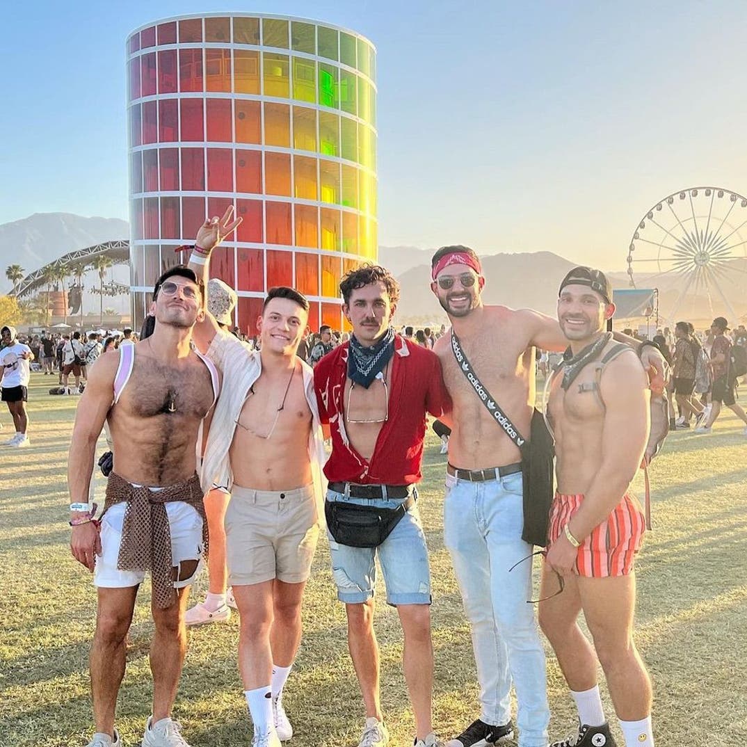 Ian Paget (left) and friends