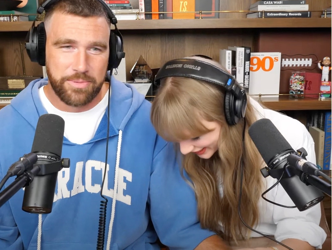 Taylor Swift Travis Kelce Handsy New Heights Podcast 26