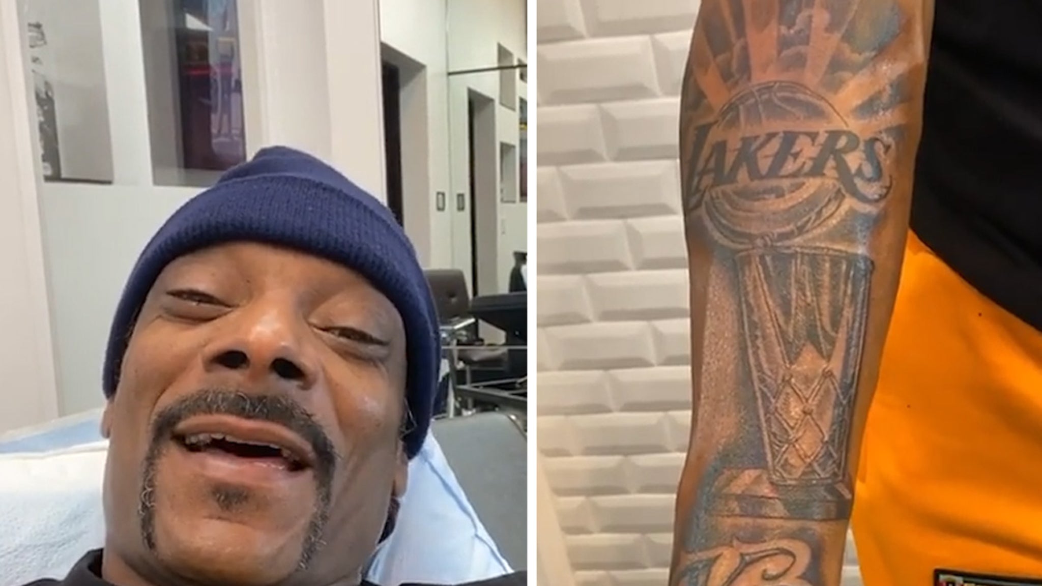 Snoop Dogg Gets New Lakers Championship Tattoo with Kobe