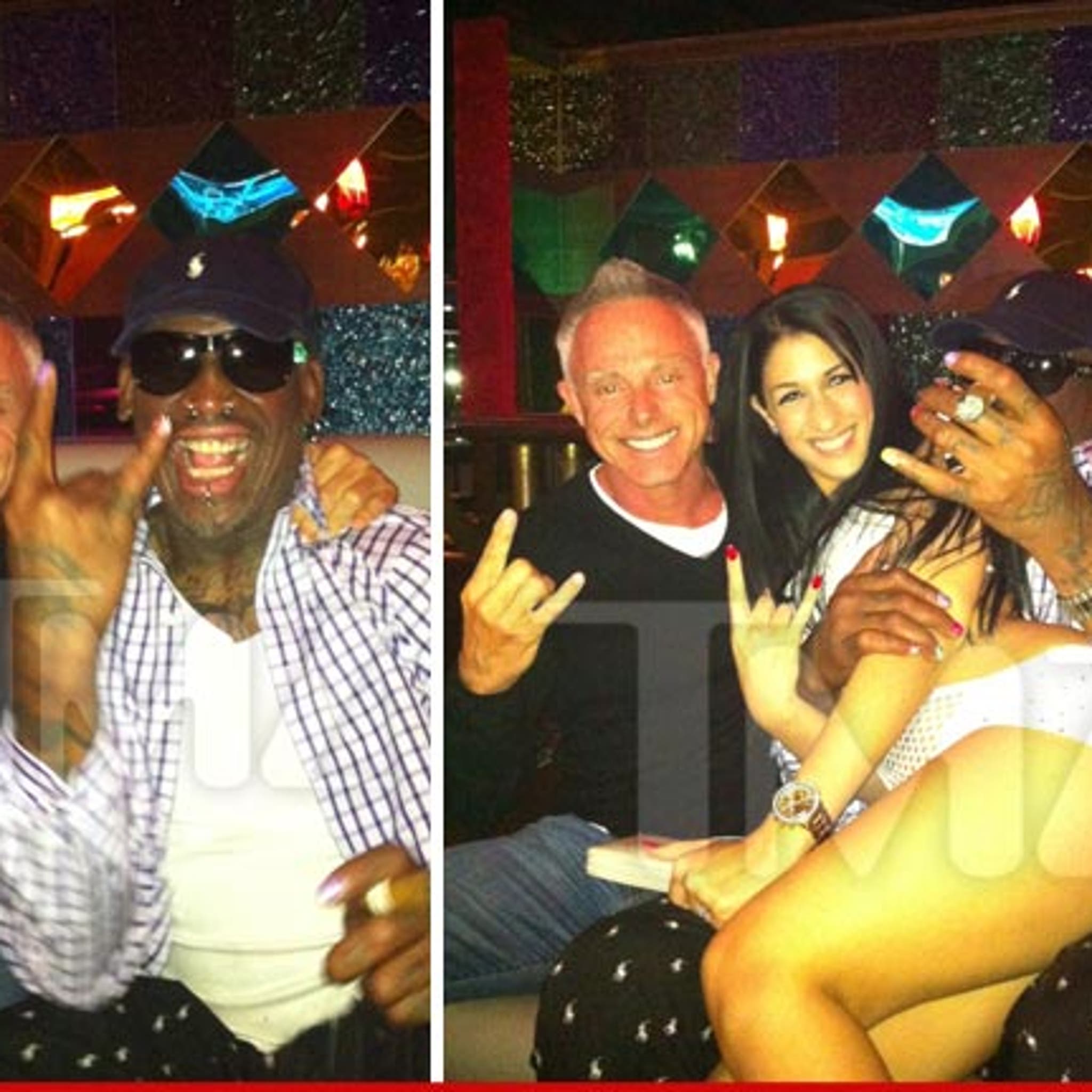 Dennis Rodman -- First Stop After North Korea ... THE STRIP CLUB