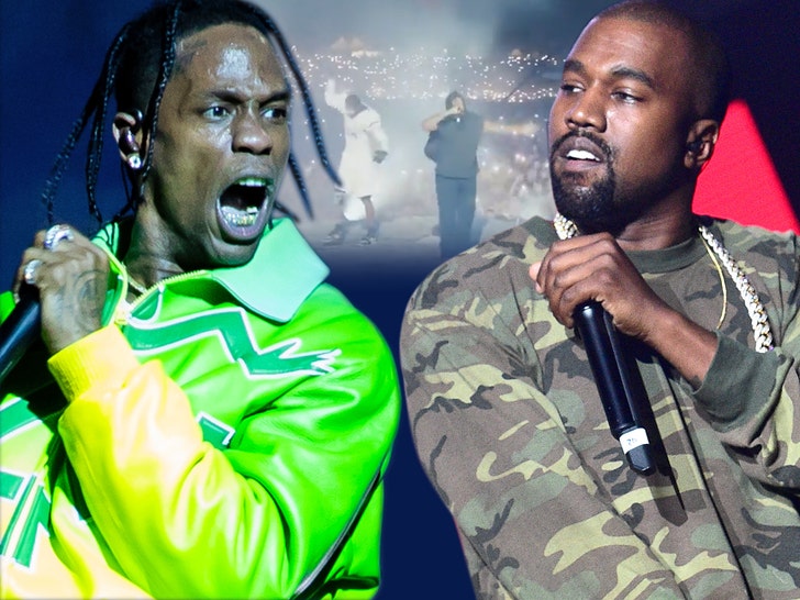 travis scott kanye perform together getty twitter 2