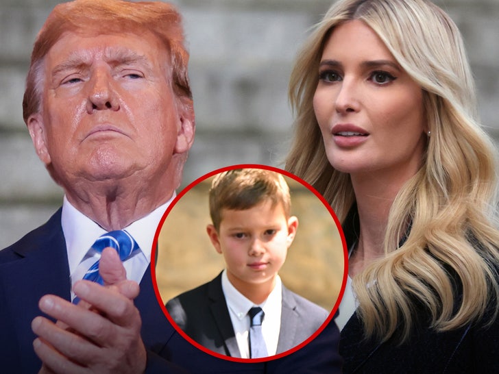 Donald Trump, Ivanka Trump, and Trump's grandson Joseph.