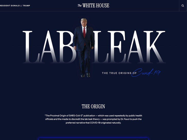 donald trump lab leak white house website 1