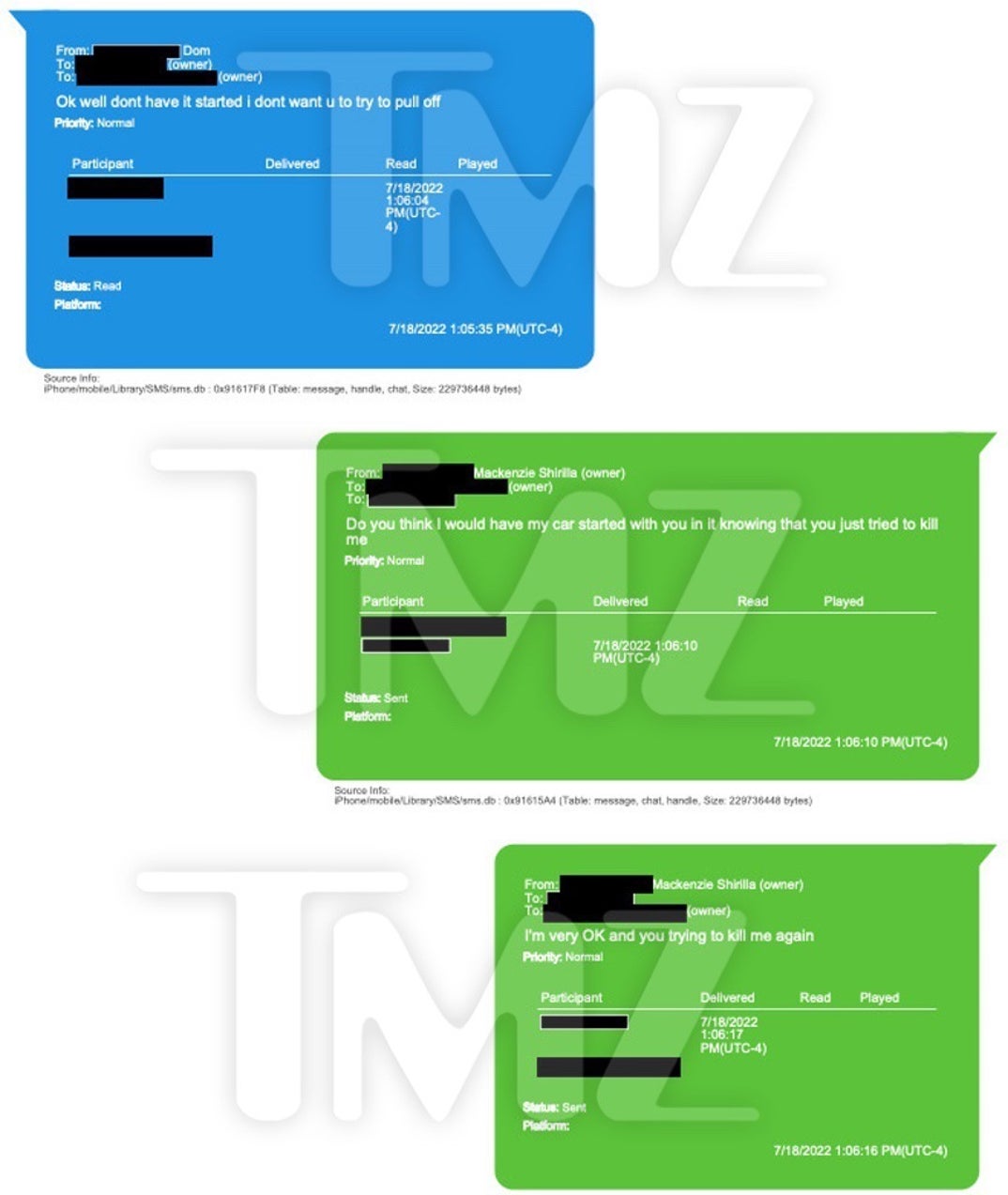 Mackenzie Shirilla Accusing Dominic Russo Texts 2