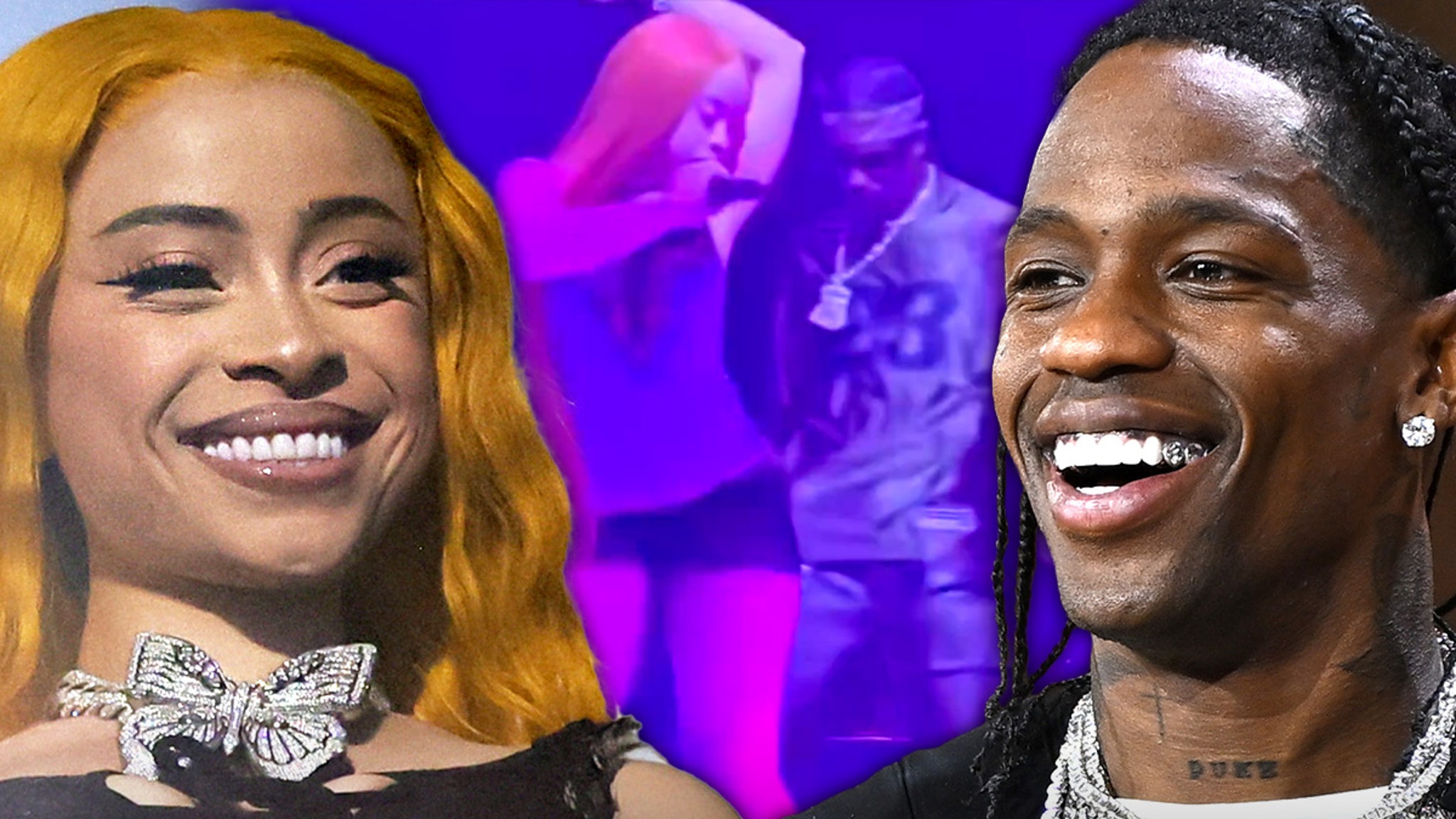 Ice Spice Twerks for Super Bowl Party Crowd While Performing with Travis Scott