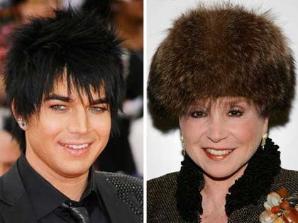 Adam Lambert and Cindy Adams