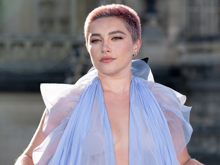 Florence Pugh attends the Valentino Haute Couture Show