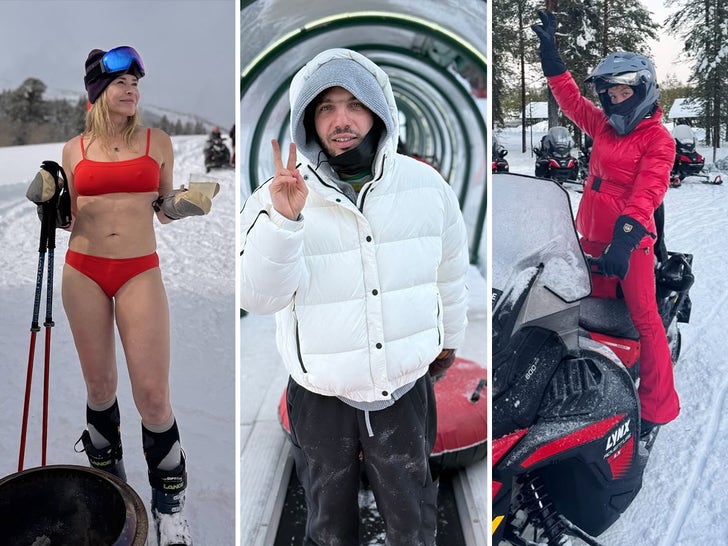 Snowy Stars Playing Winter Sports