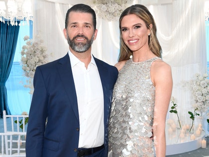 Donald Trump Jr. and his fiancee Bettina Anderson getty comp