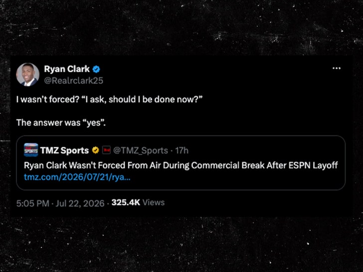 ryan clark tweet response to TMZ