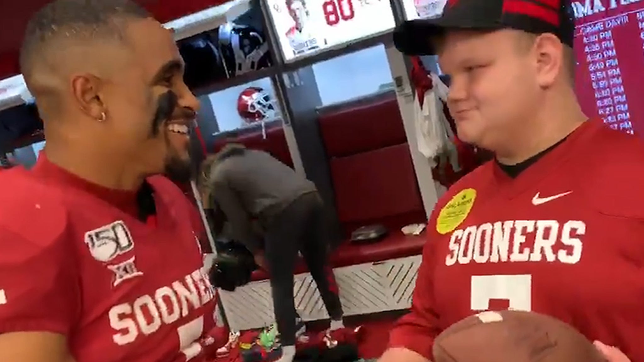 Jalen Hurts Meets Bullied Autistic Fan After Game, 'He Has a Friend in Me!'