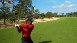 Tiger Woods Wins Long-Drive Contest From His Knees