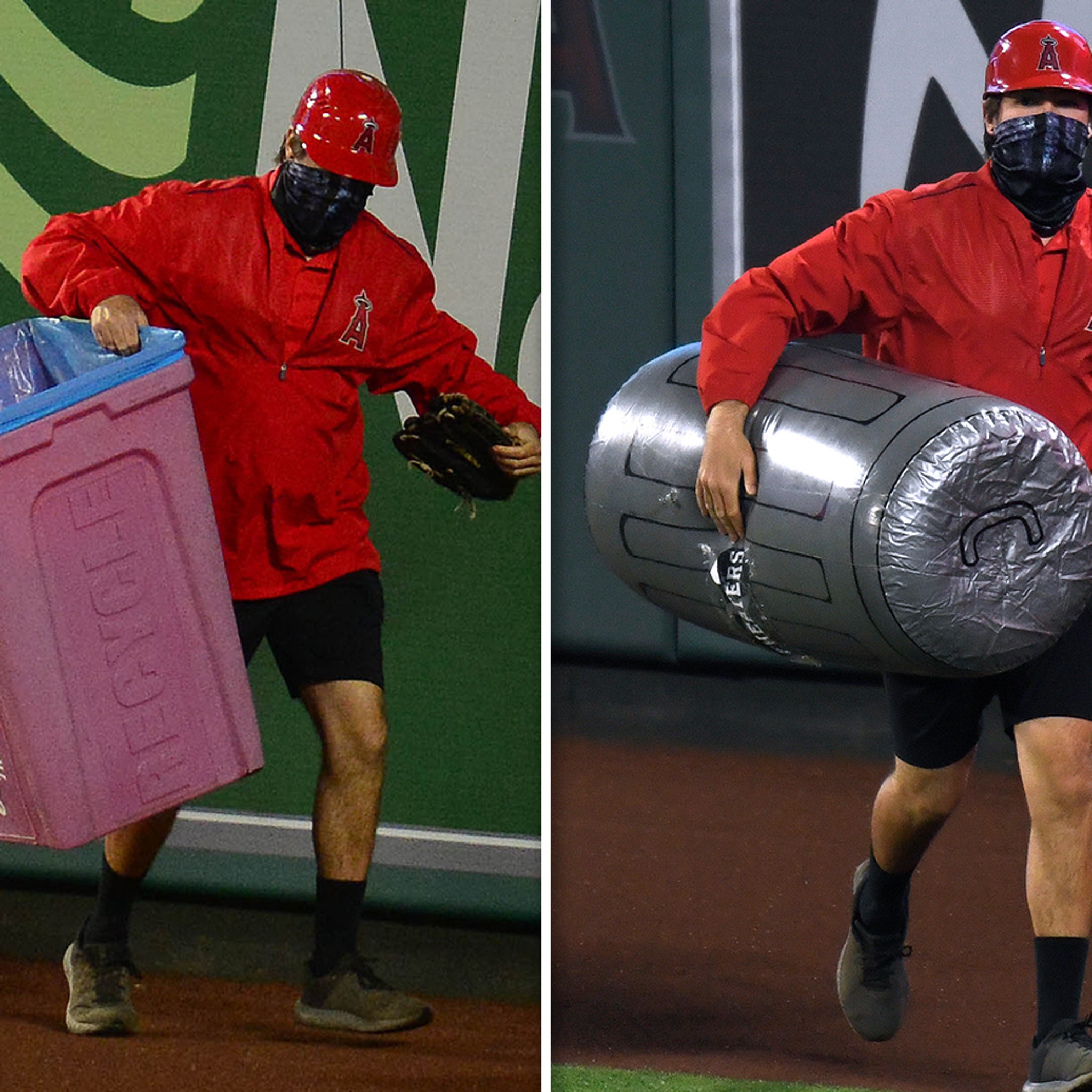 A's subtly troll Astros by putting cutout of mascot in trash can