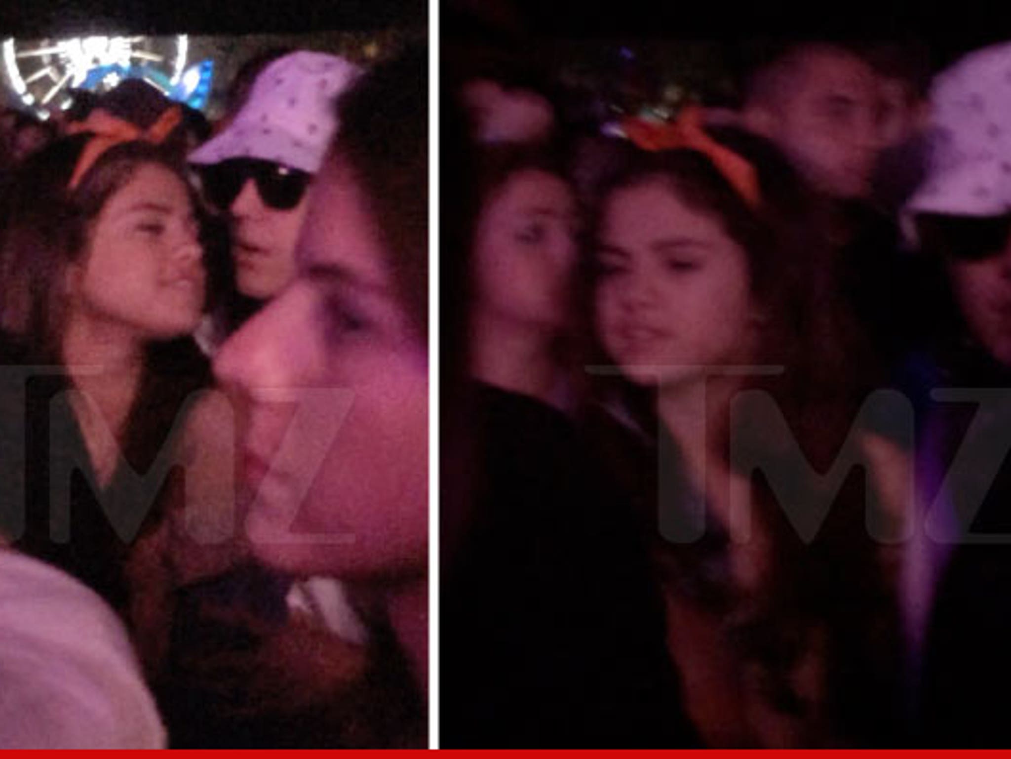 Justin Bieber & Selena Gomez -- Coachella Canoodling