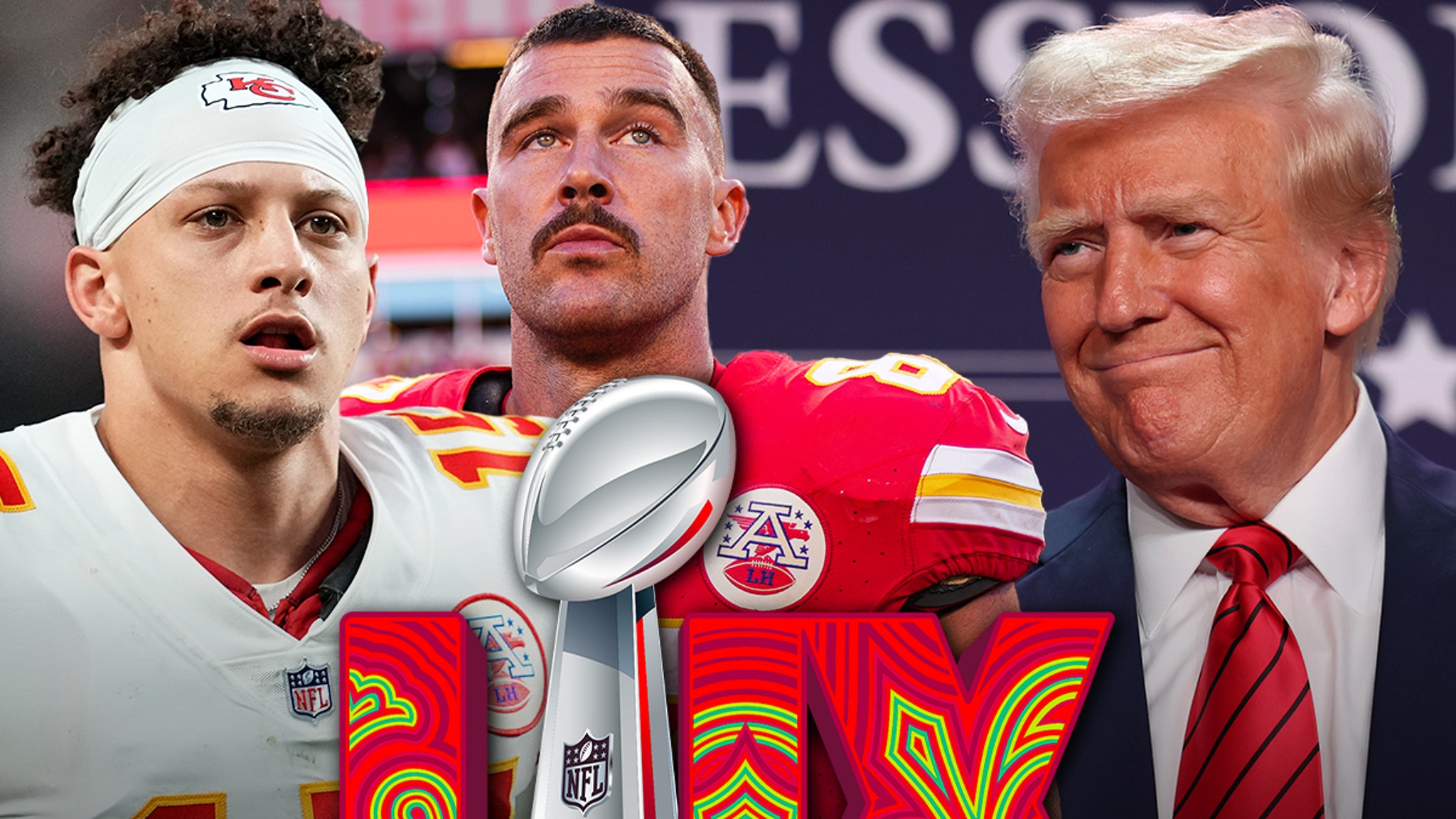 "Mahomes and Kelce Gear Up for Super Bowl Performance in Front of Trump" thumbnail