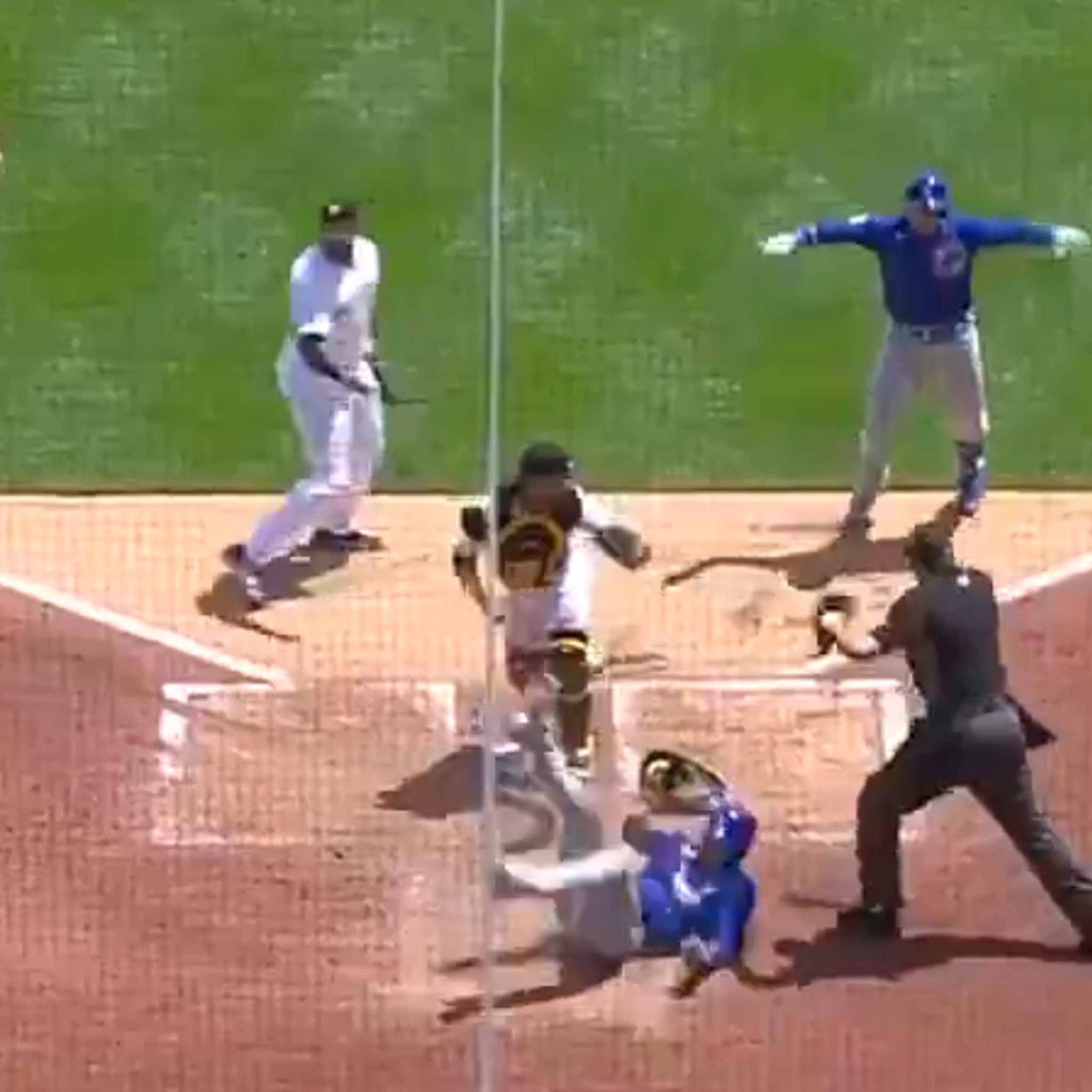 Watch: Cubs' Javier Baez makes insane dive for game-ending double