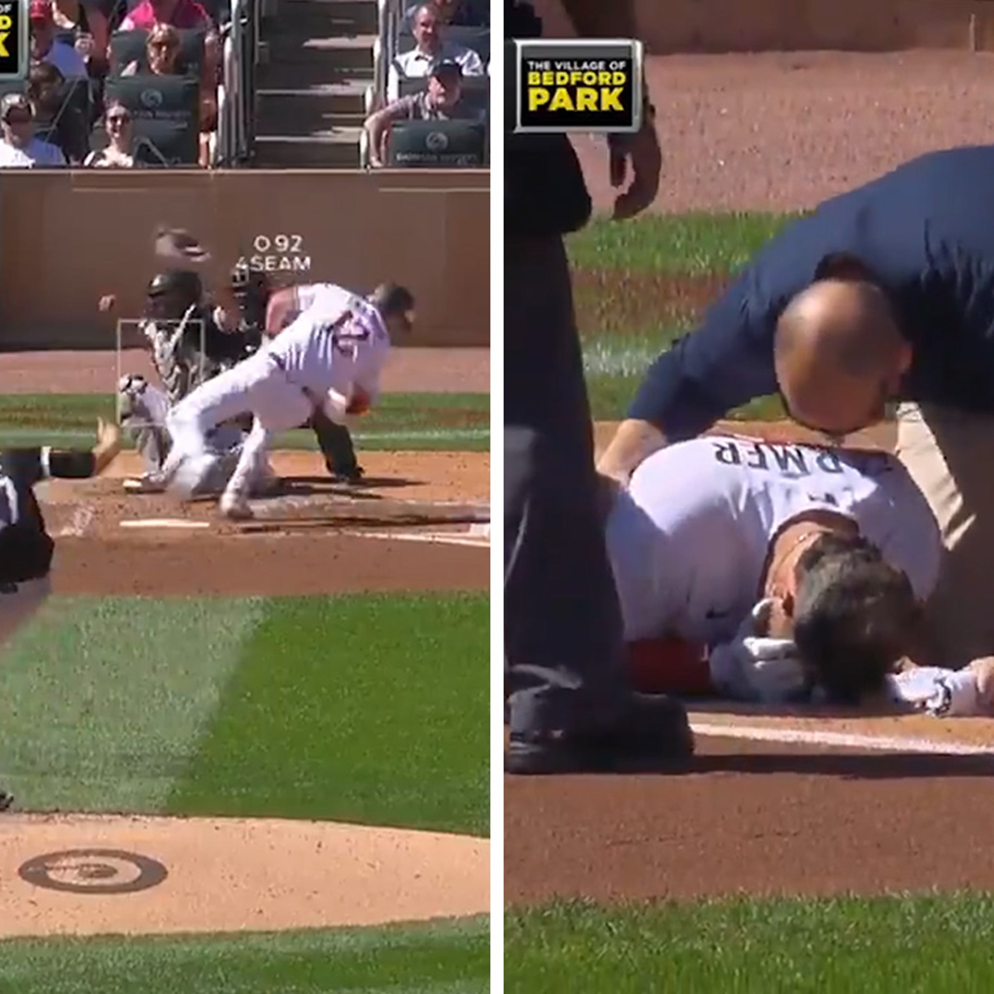 Minnesota Twins star Kyle Farmer smashed in face by 92mph fastball and  forced to leave field in terrifying moment