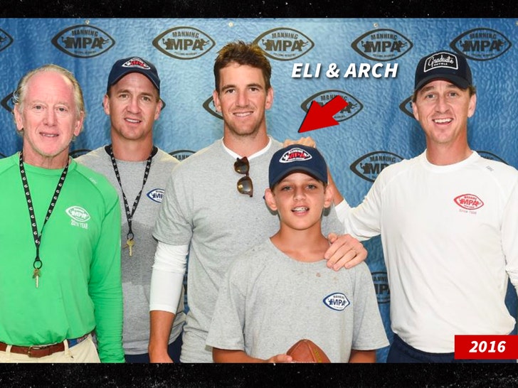 Eli Manning Whoops Star QB Nephew Arch In Juggling, 'Rookie!!'