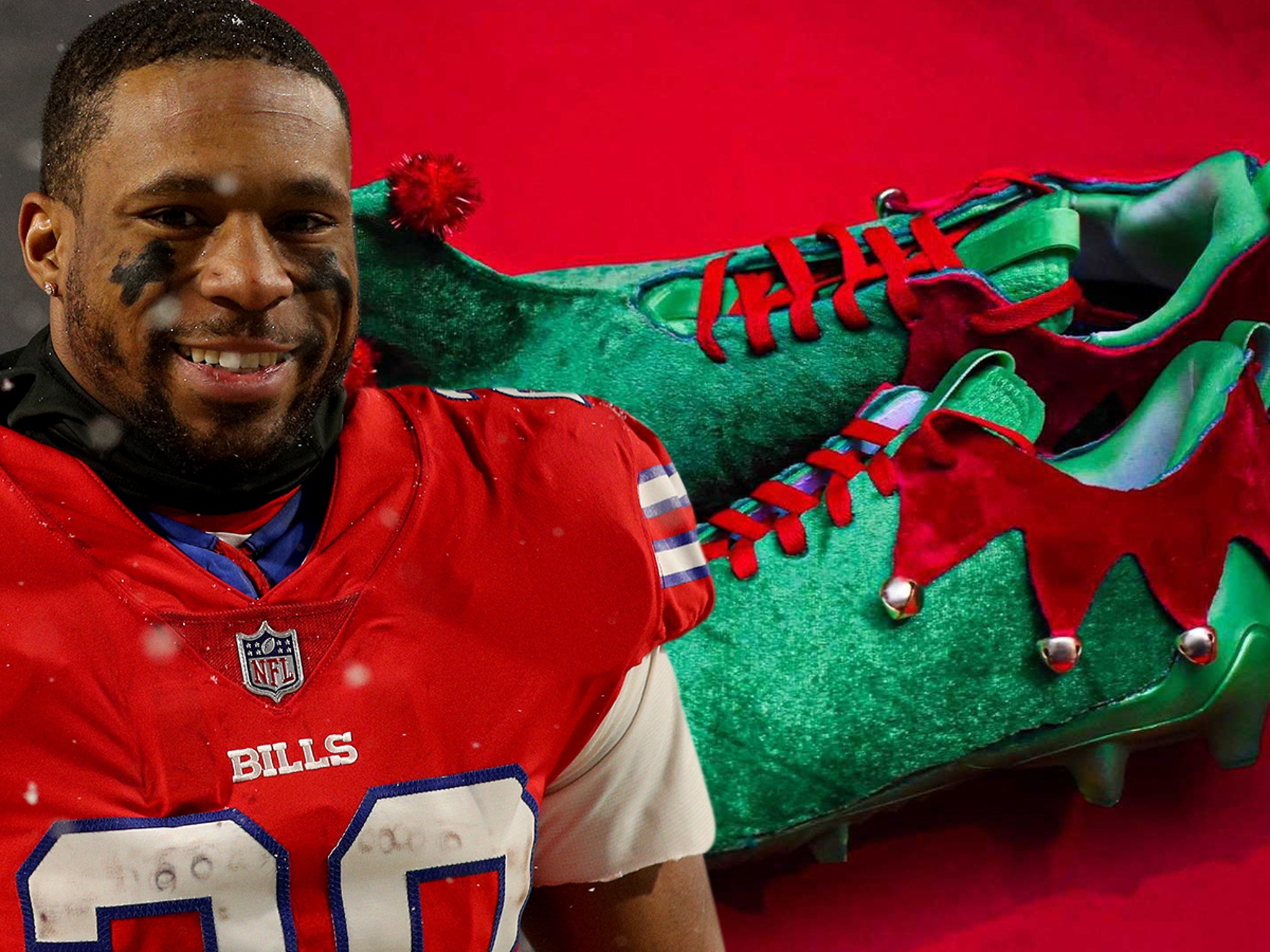 Bills RB Nyheim Hines Cops 'Santa's Helpers' Cleats For Christmas Eve Game