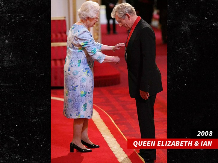Queen Elizabeth and Ian mckellen