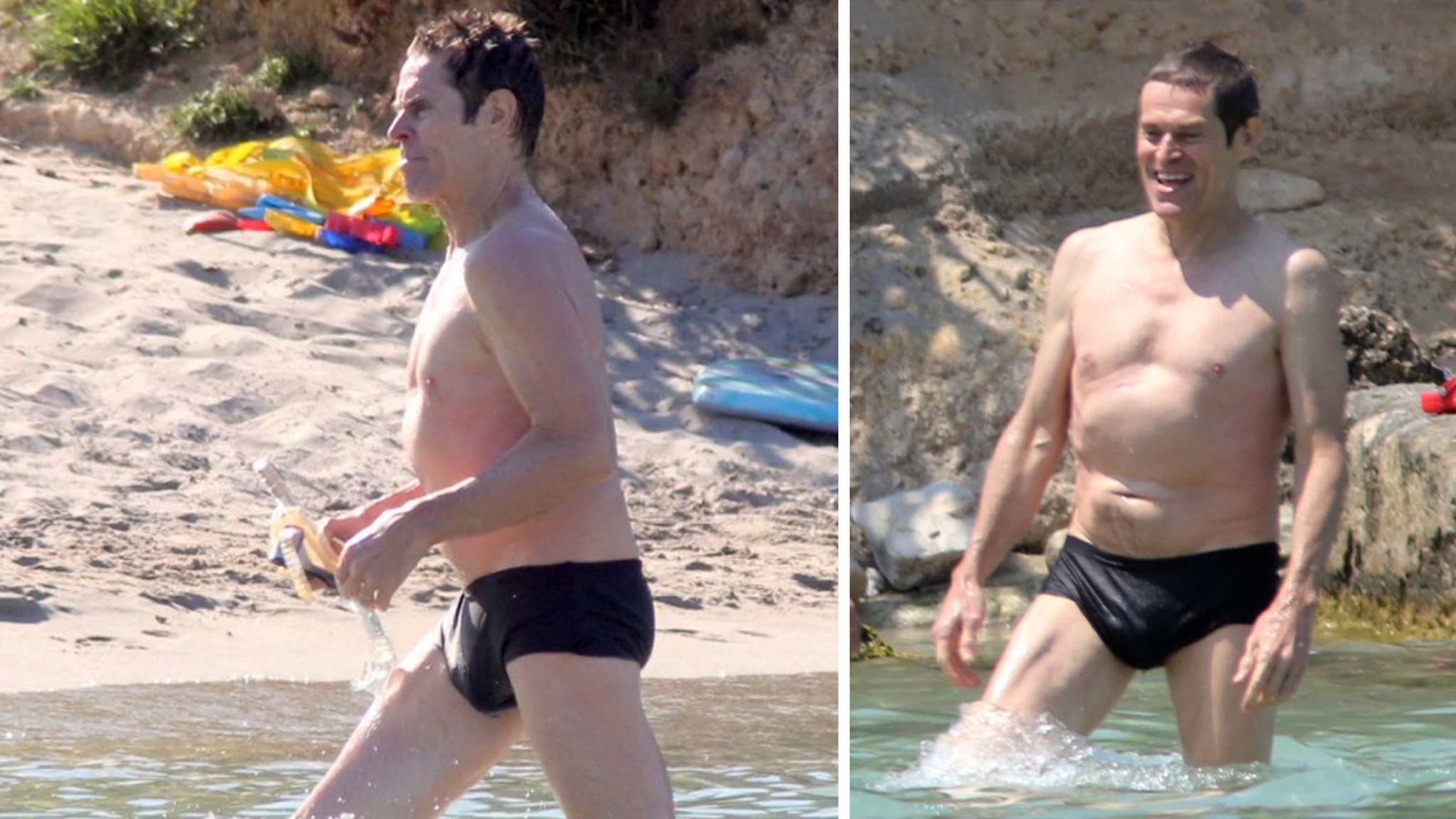 Guess who Willem Dafoe brought on vacation with him.