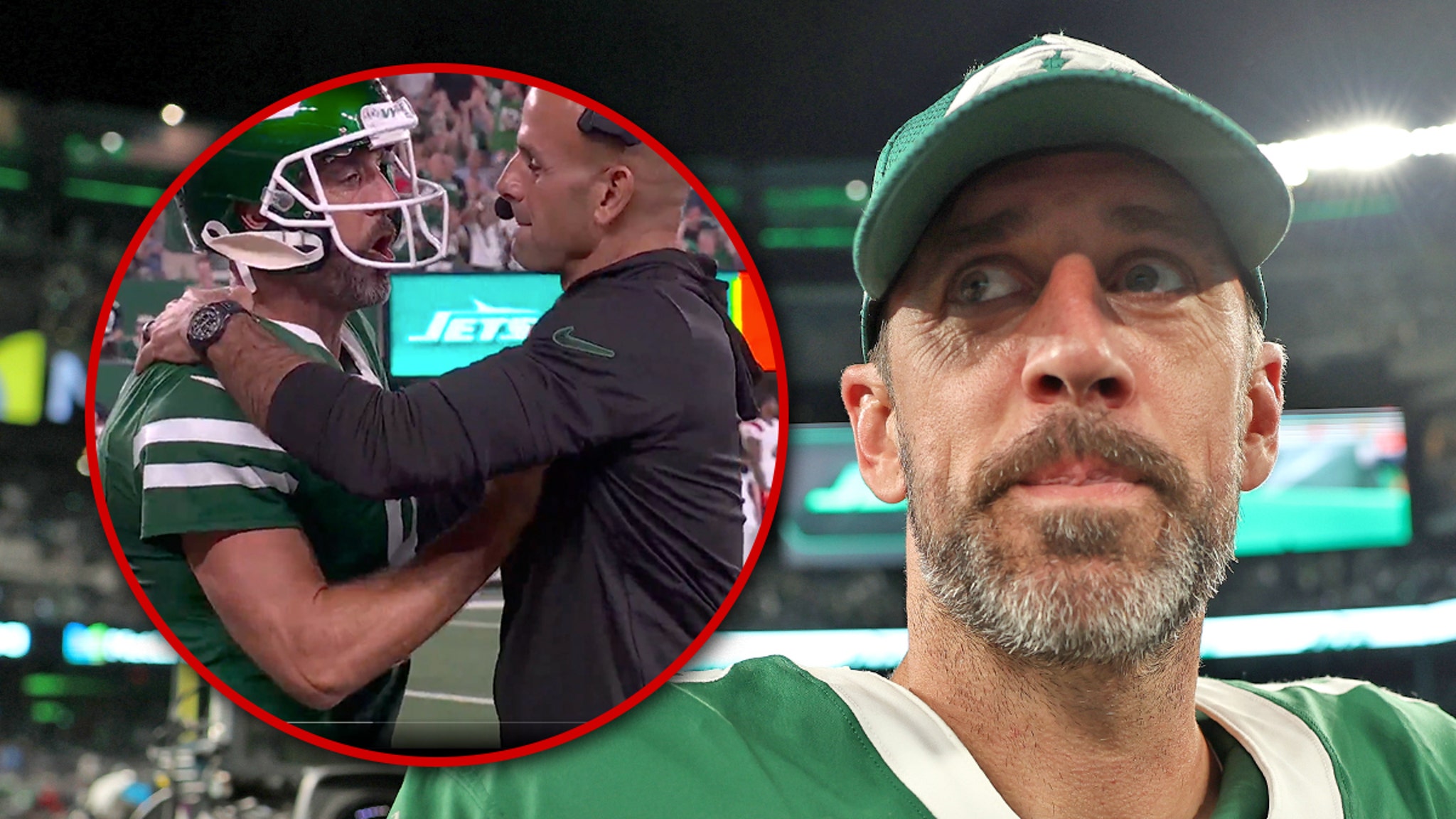 Aaron Rodgers explains tense encounter on the sidelines with Jets coach Robert Saleh