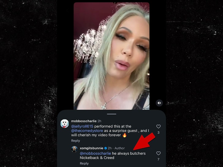 bunnie xo on jellyroll nickelback creed insta 1