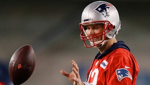 Tom Brady All Smiles At Patriots' Super Bowl Practice