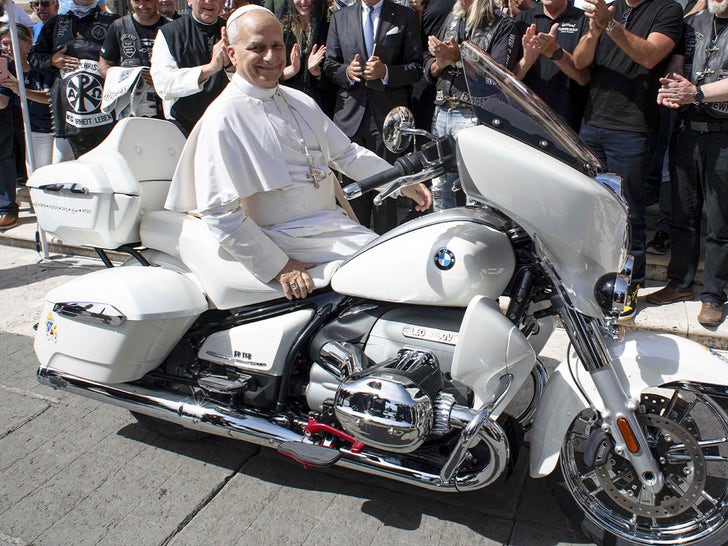 The Pope Hops on Motorcycle