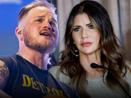 zach bryan and Kristi Noem getty 