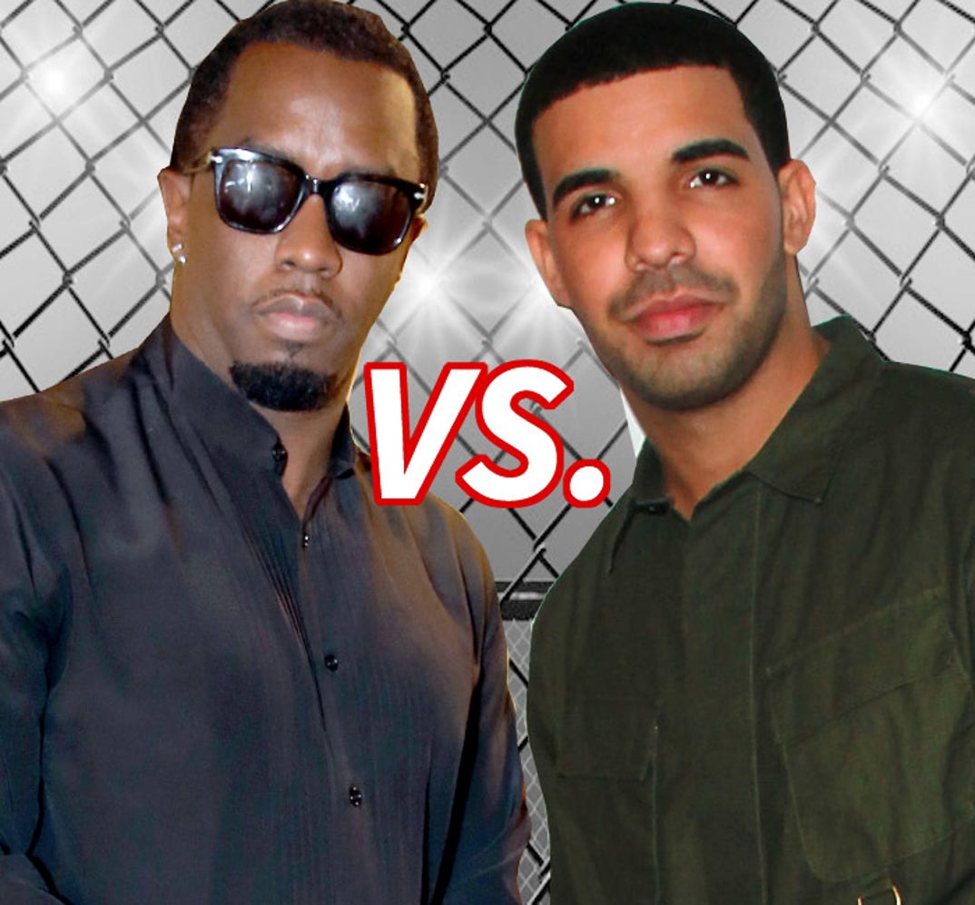 No need to get punchy... Diddy (45) vs. Drake (28) for the KO!