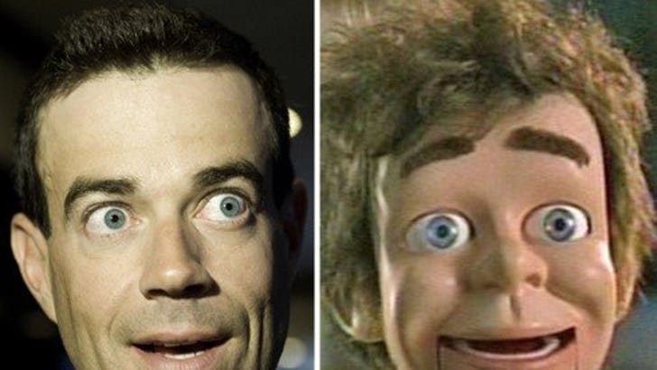Carson Daly and a dummy