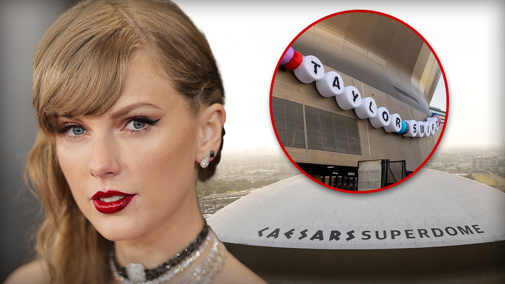 New Orleans Decks Out Superdome With Giant Friendship Bracelet for Taylor Swift Tour