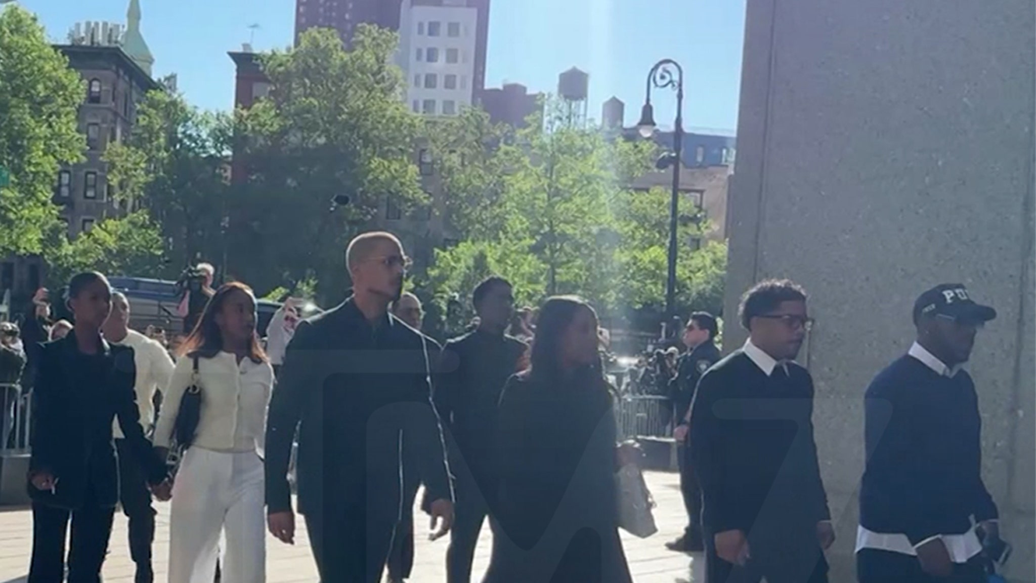Diddy's Family Arrives Hand-in-Hand at NYC Court for Opening Statements