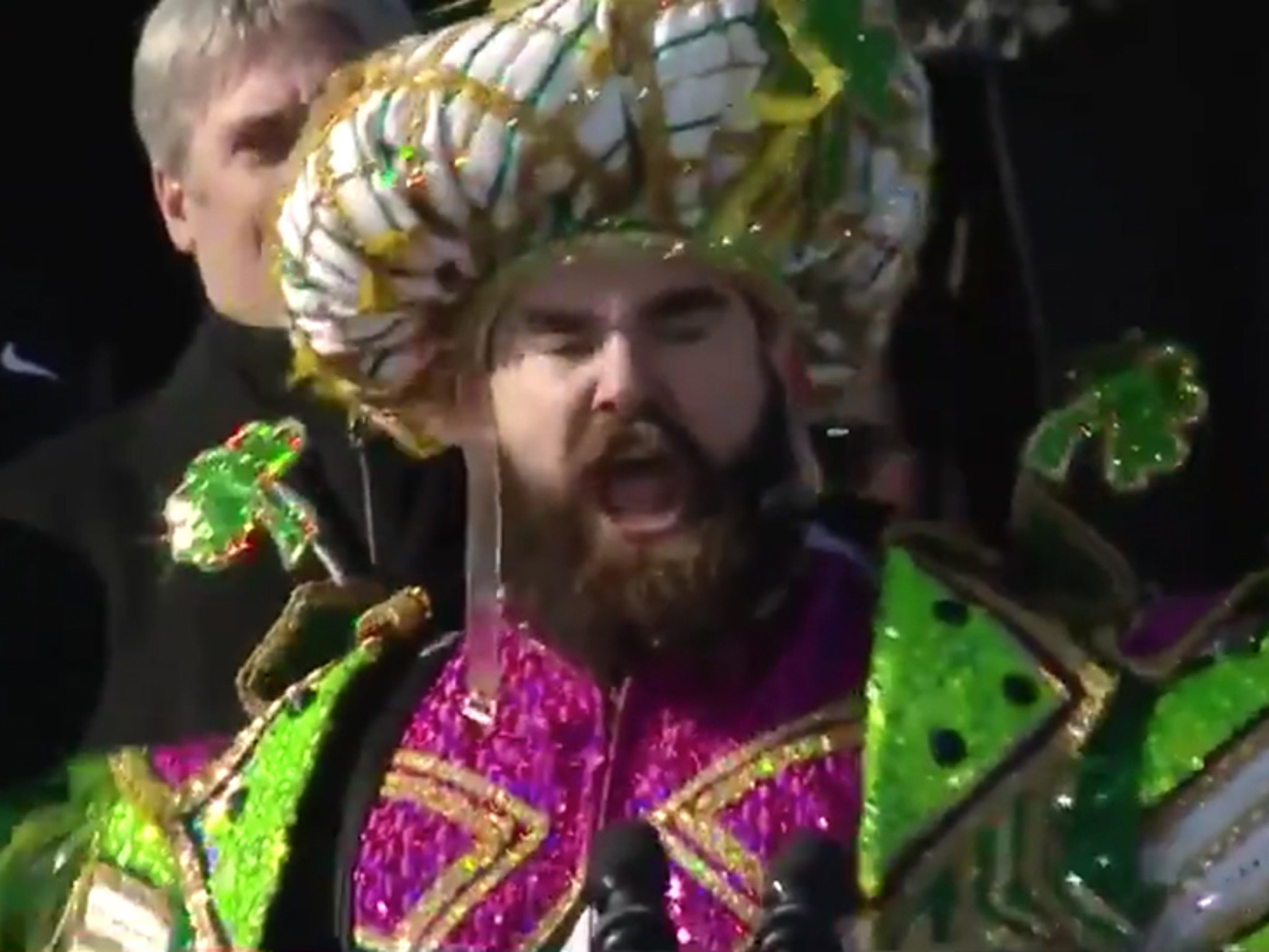 Eagles' Jason Kelce Destroys Everyone In Fiery Super Bowl Parade