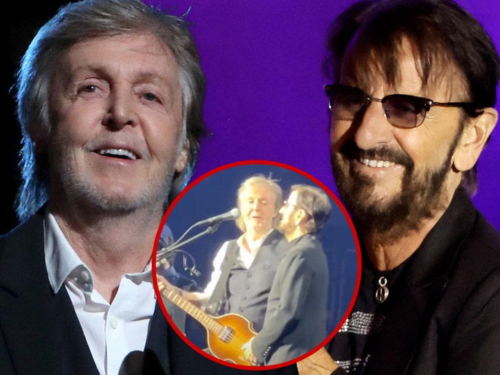 Paul McCartney and Ringo Starr Reunite in London to Play Beatles’ Hits