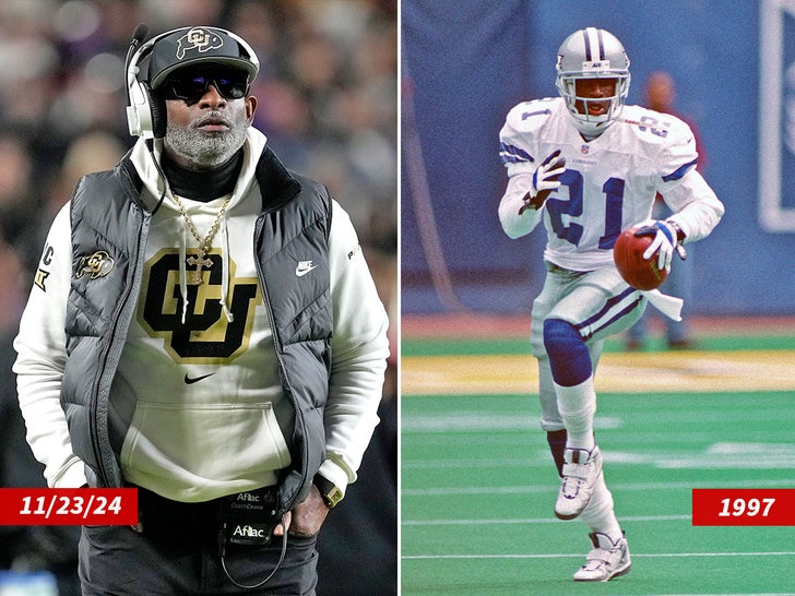 Deion sanders kerbau colorado dallas koboi membagi sub getty gesek