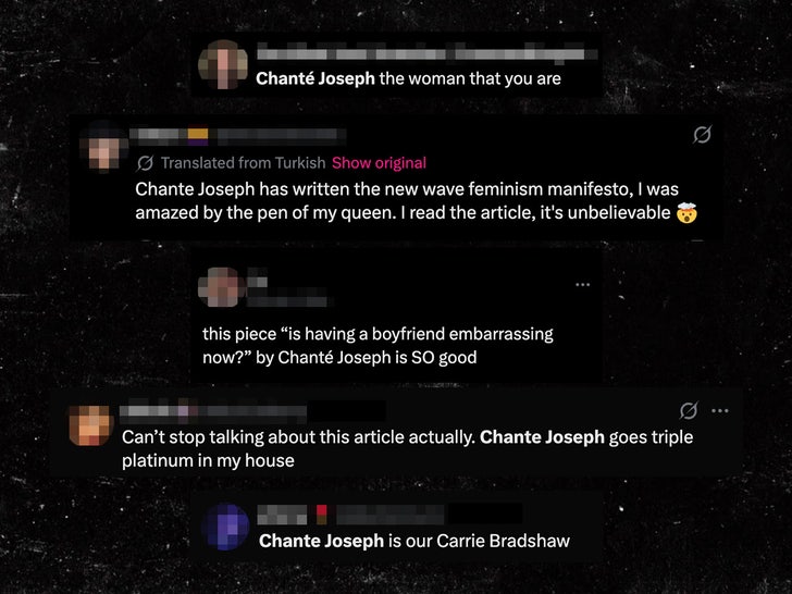 Chanté Joseph positibe reactions tweets x sub 1