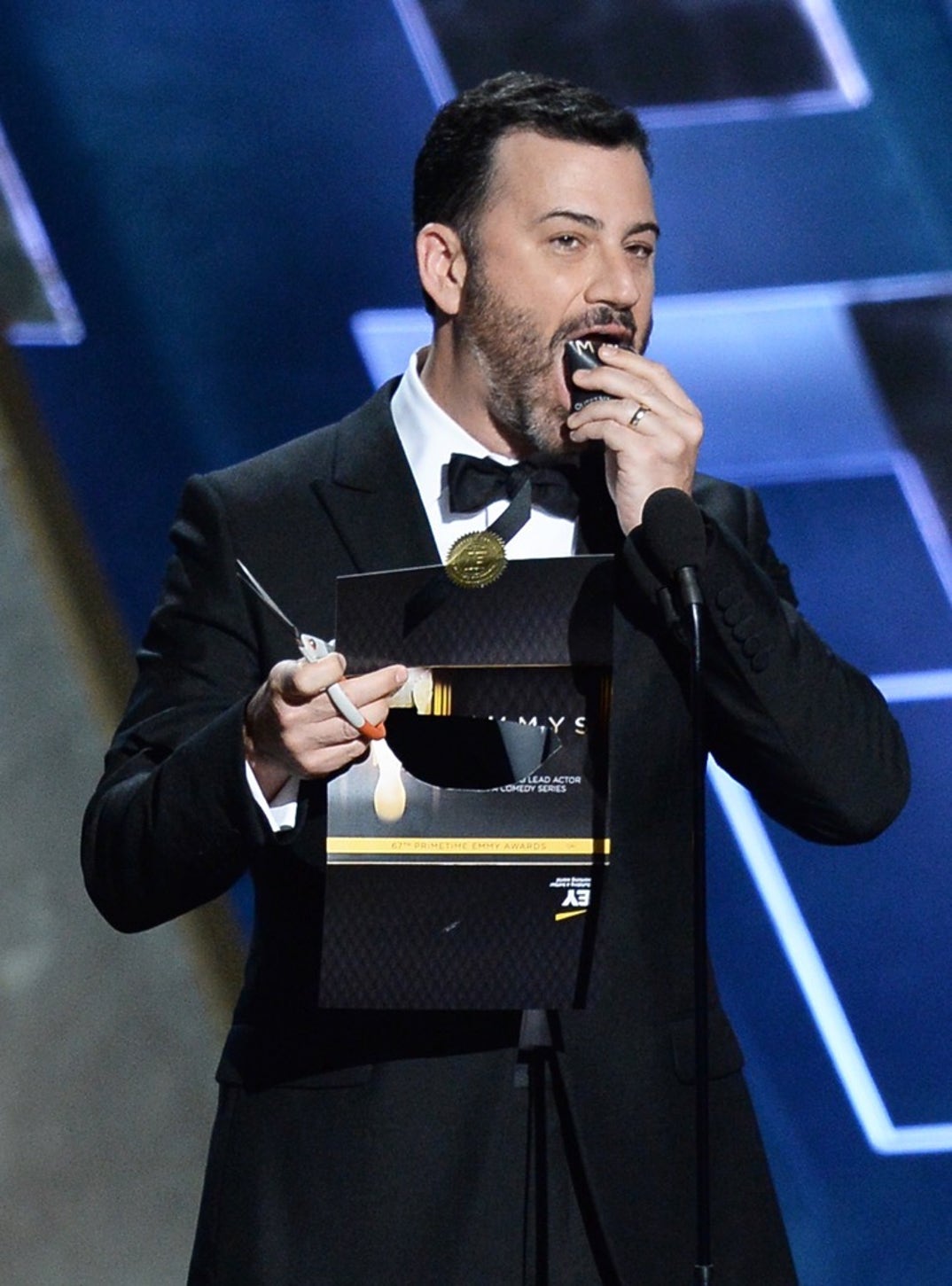 Host Jimmy Kimmel -- 67th Annual Primetime Emmy Awards