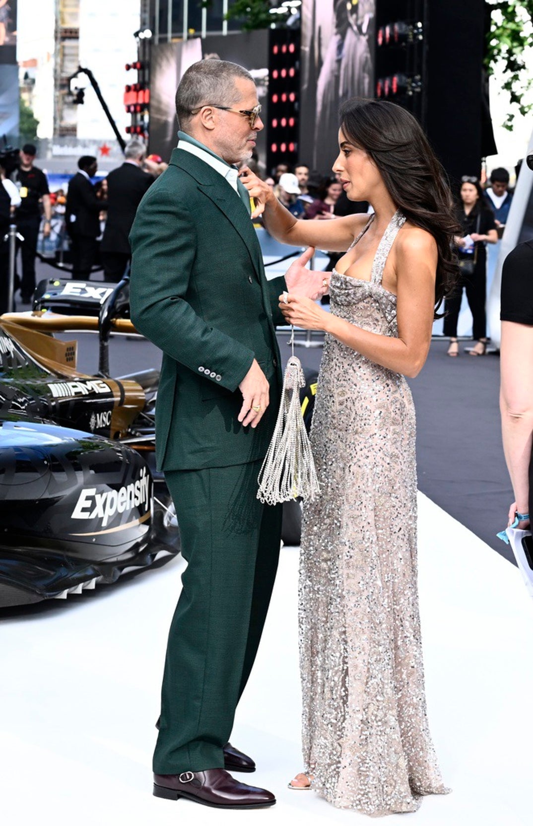 Brad Pitt Ines de Ramon Together 2