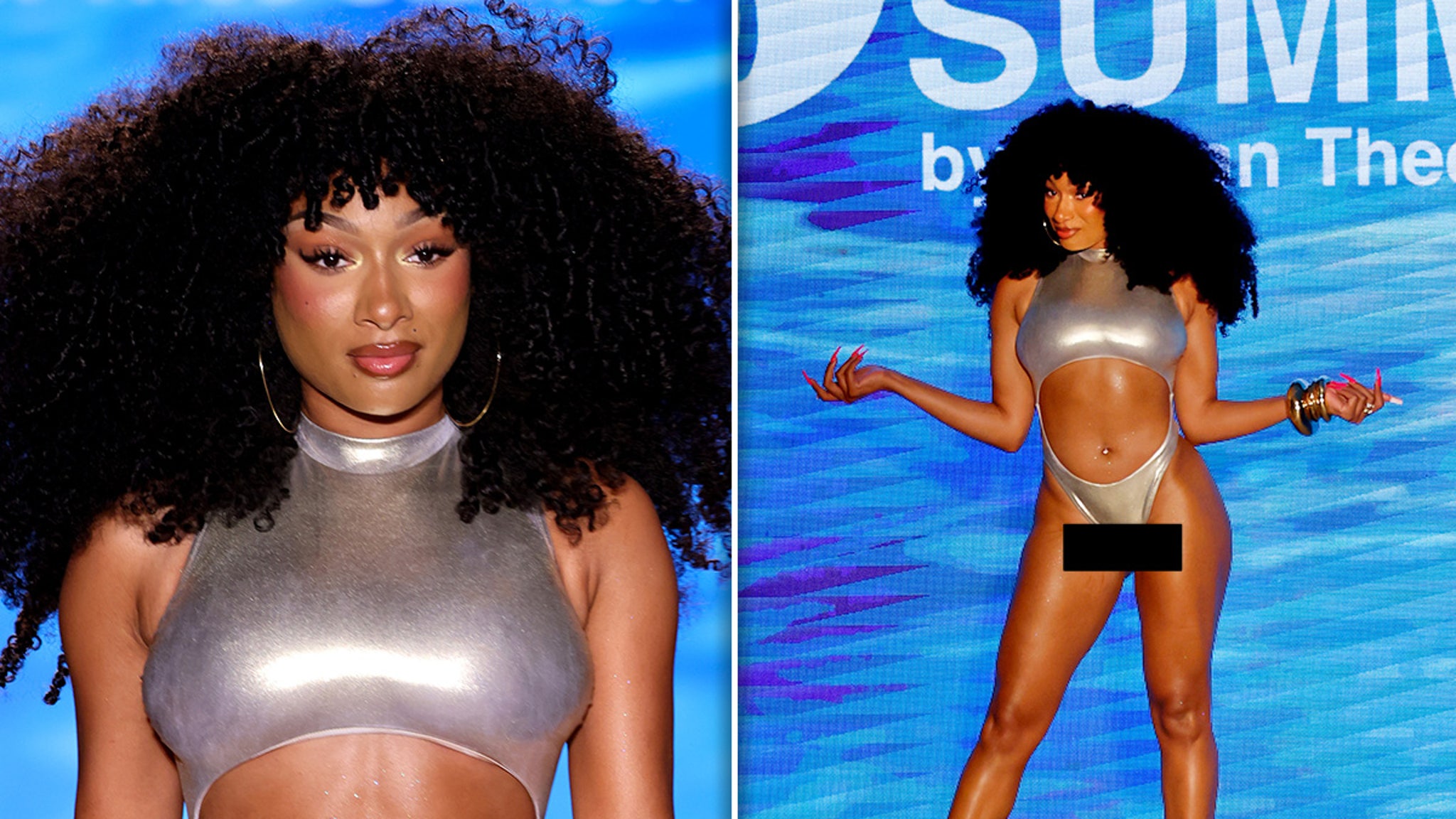 Megan Thee Stallion Flaunts Legs for Days on Miami Swim Week Runway