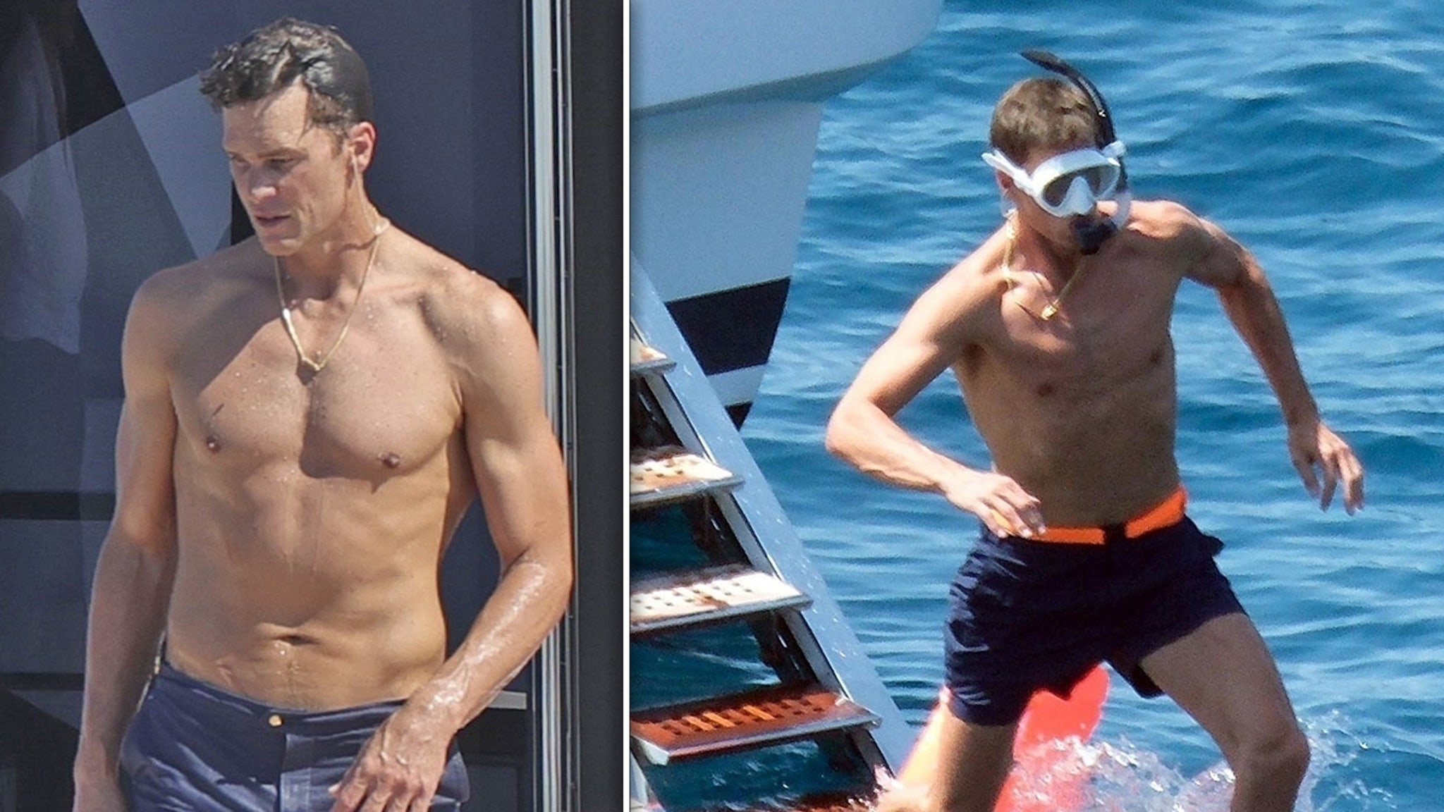 Tom Brady Goes Swimming Off Coast of Ibiza