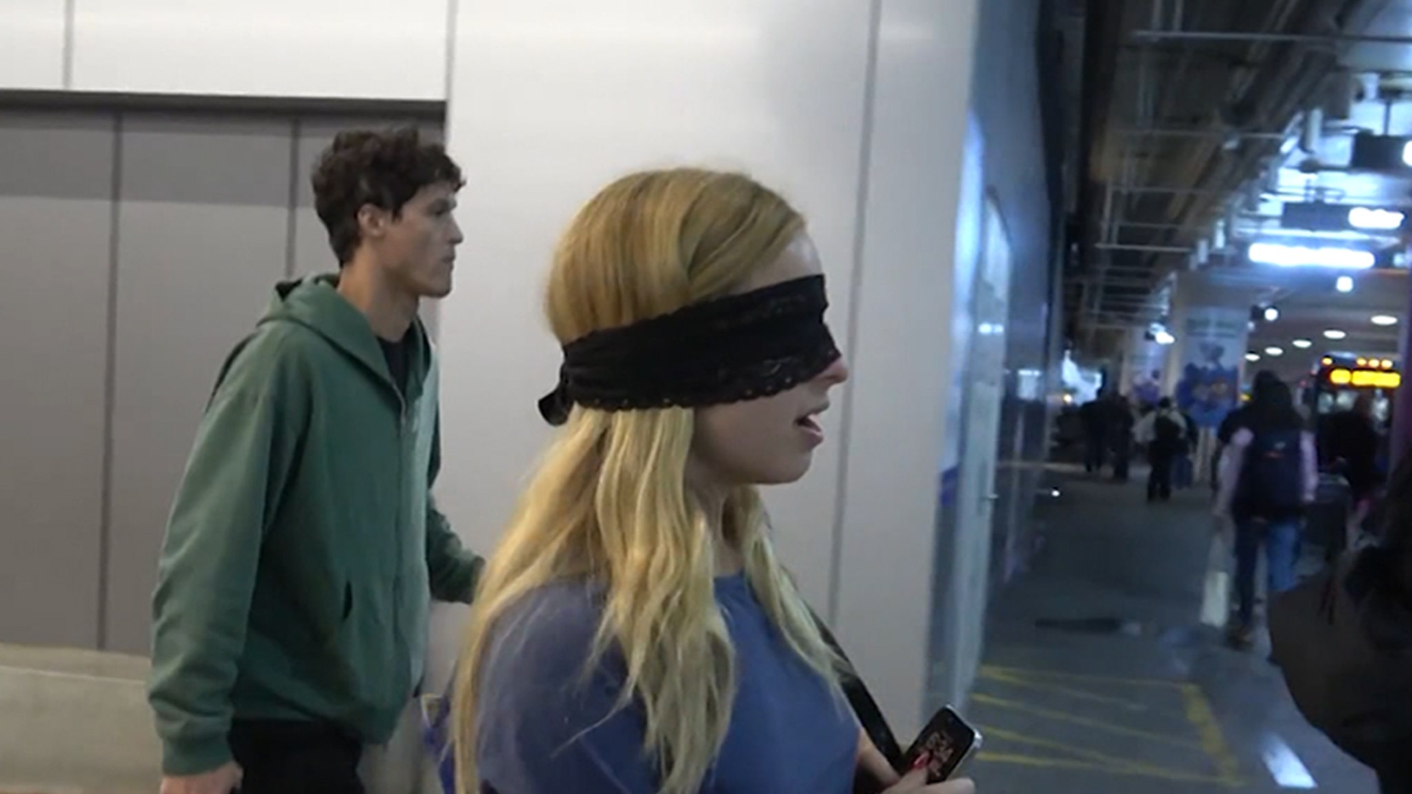 Addison Rae Wears Eye Mask On Her Way Out of Airport