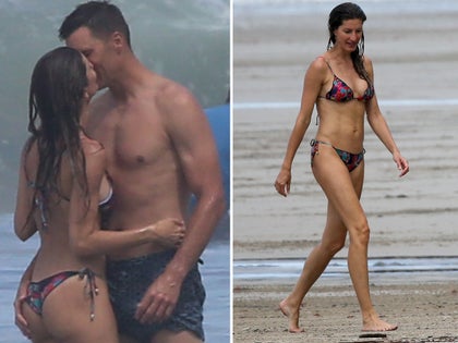 Tom Brady & Gisele Flaunt Sexy Bods In Costa Rica Beach Session