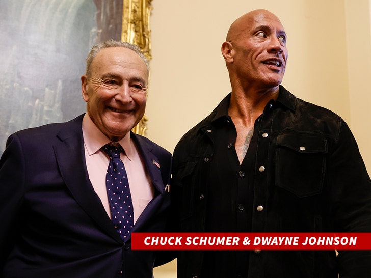 Chuck Schumer & Dwayne Johnson