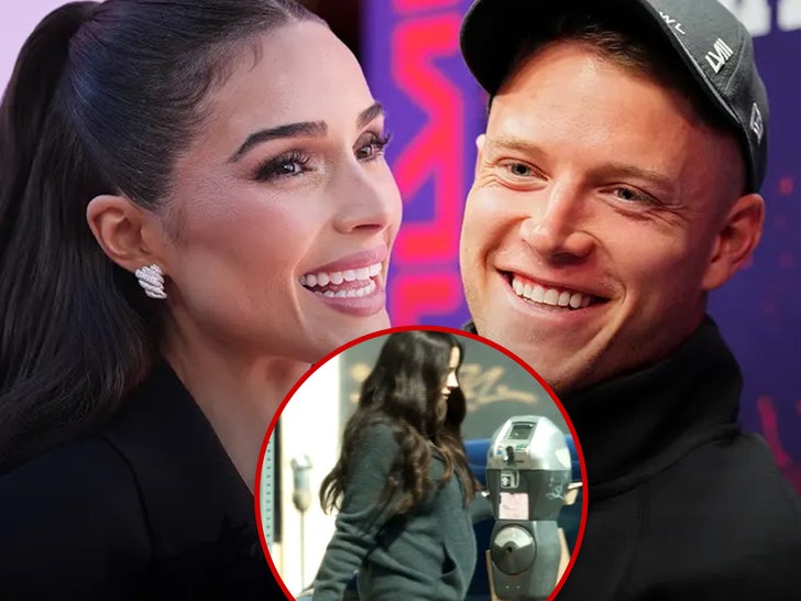 0227 Olivia Culpo Christian McCaffrey Baby Bump Getty Backgrid Composite Mian