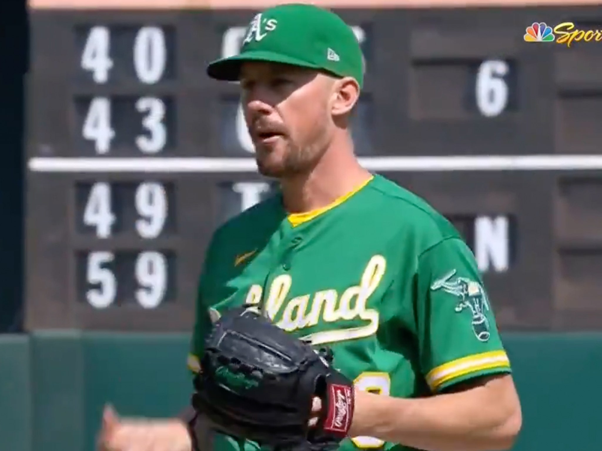 Scary scene as Chris Bassitt is hit in the face with line drive – NBC  Sports Bay Area & California