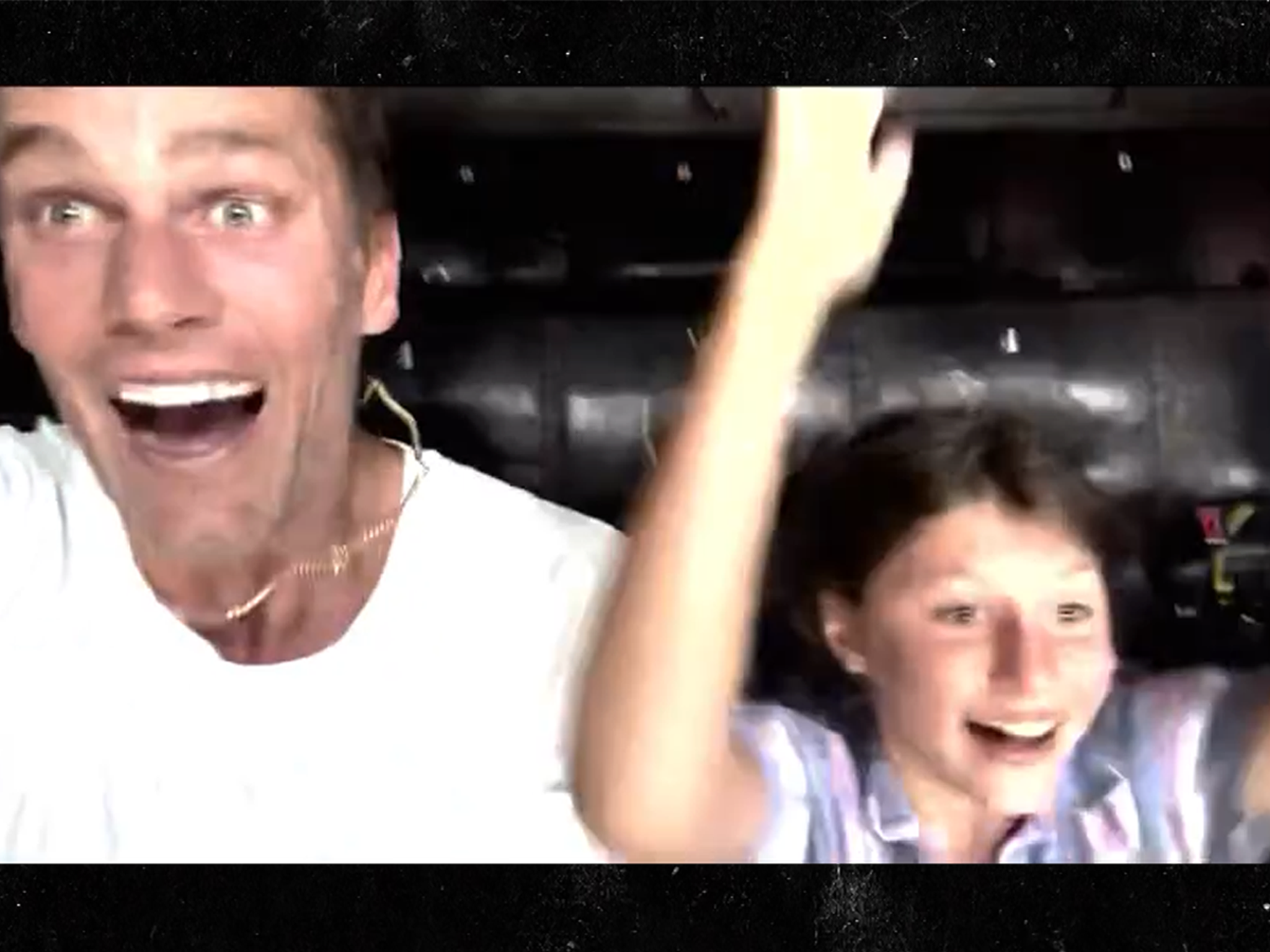 Tom Brady Freaks Out On 'Tower Of Terror' Ride During Disney Day